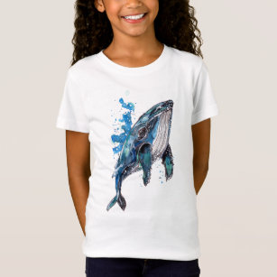 Blue Humpback Whale Kids T-Shirt
