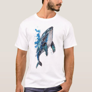Blue Humpback Whale T-Shirt