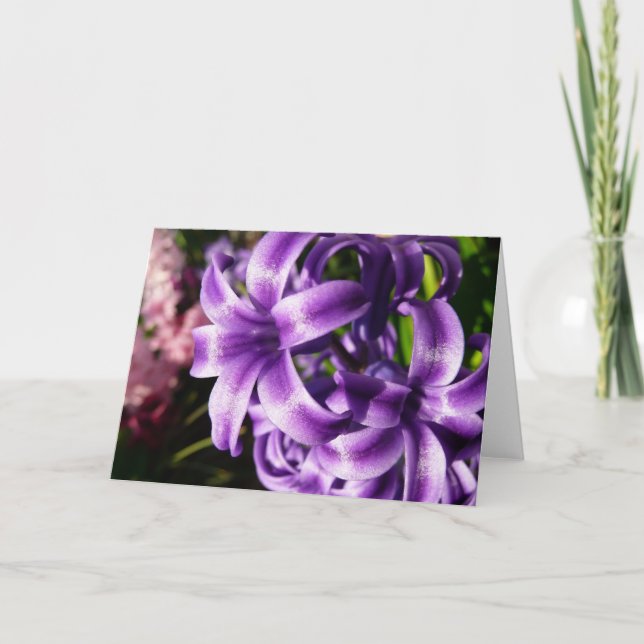 Blue Hyacinth I Spring Floral Card (Front)