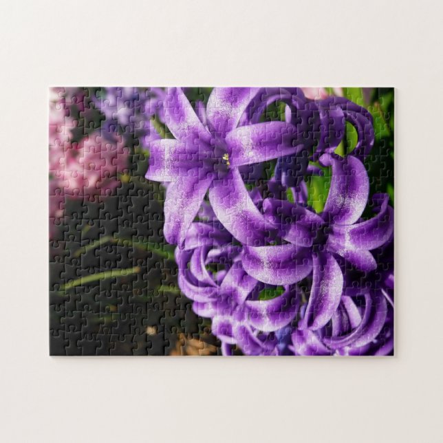 Blue Hyacinth II Spring Floral Jigsaw Puzzle (Horizontal)