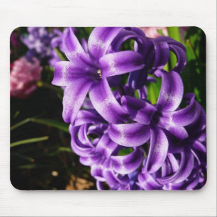 Blue Hyacinth II Spring Floral Mouse Mat