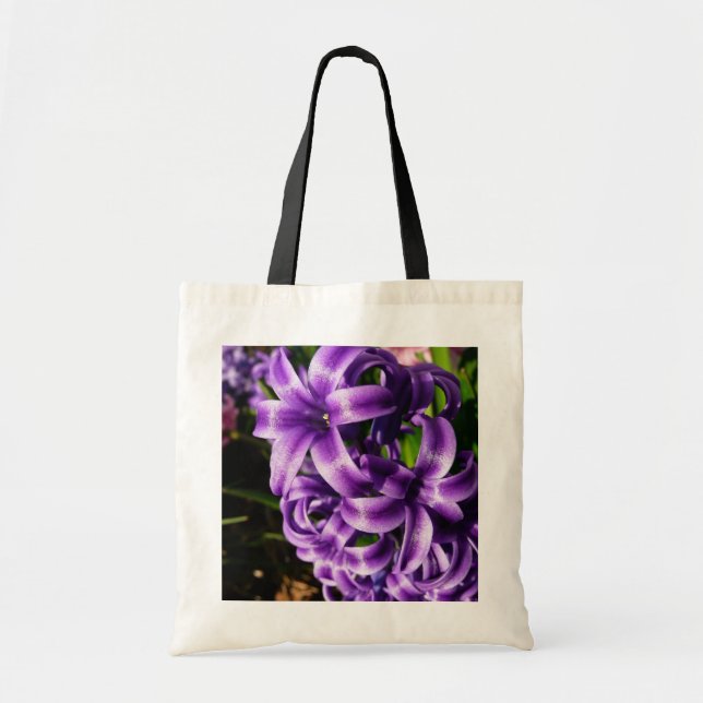Blue Hyacinth II Spring Floral Tote Bag (Front)