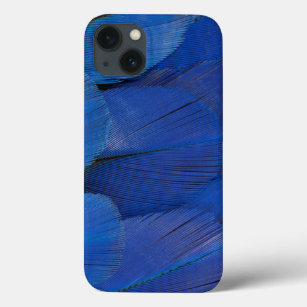 Blue Hyacinth Macaw Feather Design iPhone 13 Case