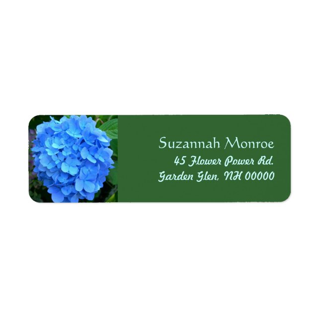 Blue Hydrangea Address Labels (Front)