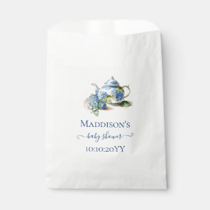 Blue Hydrangea Baby Shower Tea Party Favour Bags