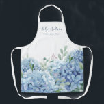 Blue hydrangea beauty professional apron<br><div class="desc">Beauty Salon apron</div>
