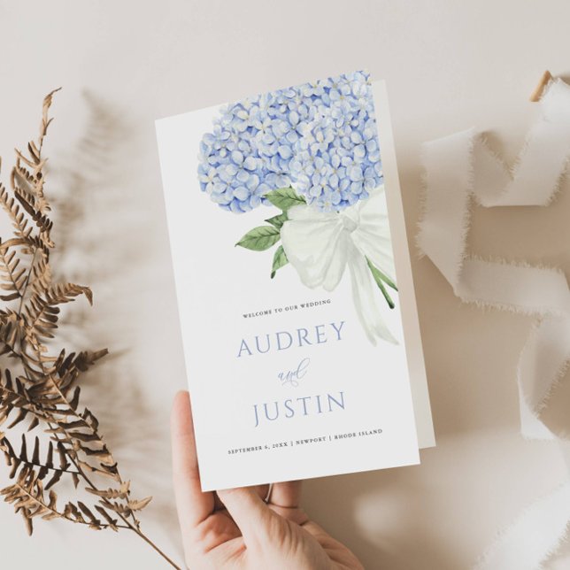 Blue Hydrangea Blooms Thick Paper Program (Creator Uploaded)