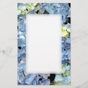 Blue Hydrangea Blossoms Stationery