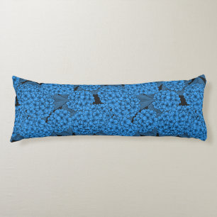 Blue hydrangea body cushion