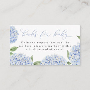 Blue Hydrangea Book Request Enclosure Card