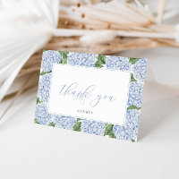 Blue Hydrangea Bordered Personalised Script