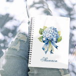 Blue Hydrangea Bouquet Personalised Bridesmaid Notebook<br><div class="desc">Blue Hydrangea Bouquet Collection | A spiral-bound notebook is a unique and personalised wedding party proposal gift with ample space for notes, schedules, and personal touches, this notebook becomes a trusted companion for all of your wedding attendants. Personalise it with the name and role of your besties. The Blue Hydrangea...</div>