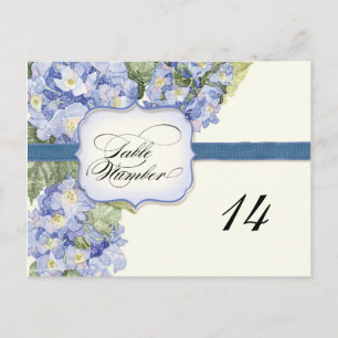 Blue Hydrangea Bracket Floral Formal Wedding Postcard