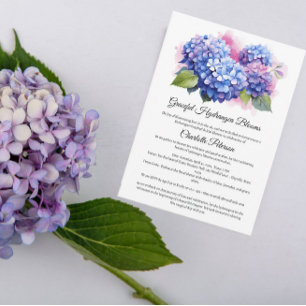 Blue Hydrangea Bridal Shower Invitation