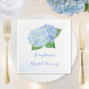 Blue Hydrangea Bridal Shower Napkin
