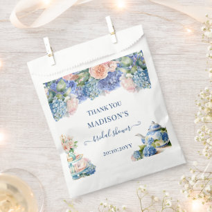 Blue Hydrangea Bridal Shower Tea Party  Favour Bags