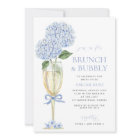 Blue Hydrangea Brunch and Bubbly Serif Champagne