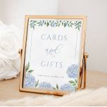 Blue Hydrangea Cards and Gifts Wedding Poster<br><div class="desc">Personalise using the template form.</div>