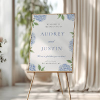 Blue Hydrangea Classic Border, XL Wedding Welcome