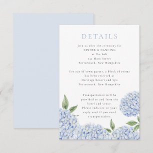 Blue Hydrangea Classic Details, Small Enclosure Card