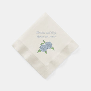 Blue Hydrangea Classic Wedding Bridal Shower Napkin