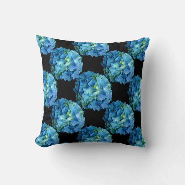Blue Hydrangea Cushion (Front)