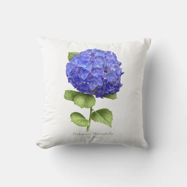 Blue Hydrangea Cushion (Front)