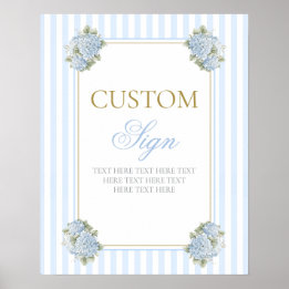 Blue Hydrangea Customised sign