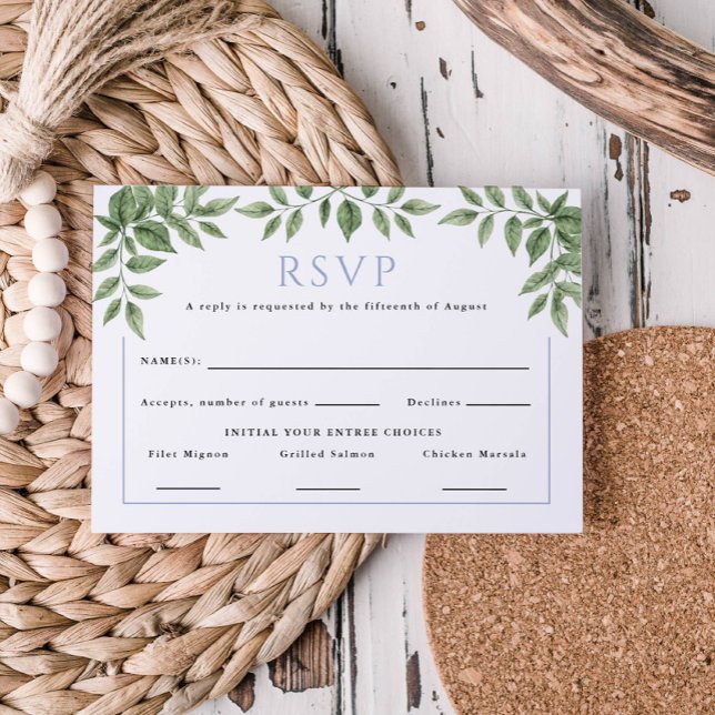 Blue Hydrangea Customised Wedding Reply RSVP Card (Creator Uploaded)