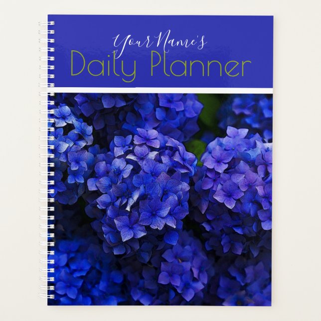 Blue Hydrangea Daily Planner- HAMbWG Planner (Front)
