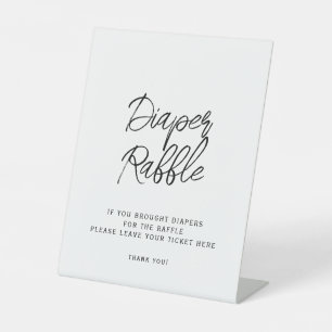 Blue Hydrangea Diaper Raffle Shower Sign