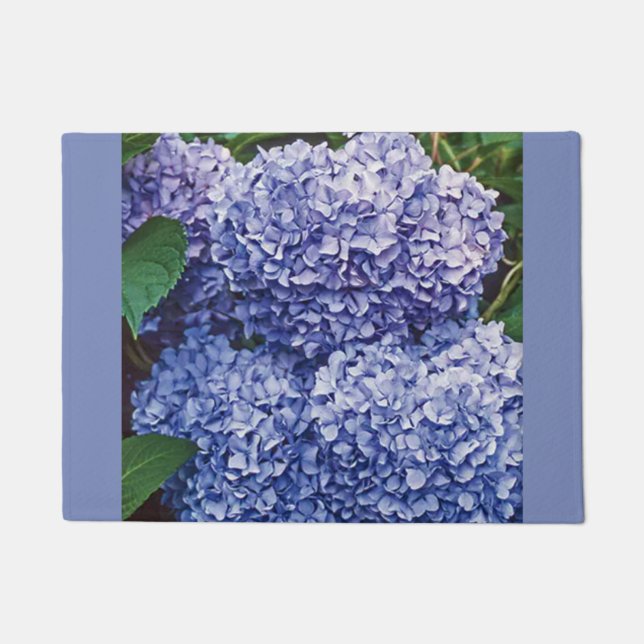 Blue hydrangea doormat (Front)