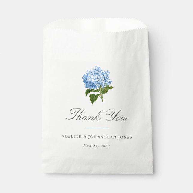 Blue Hydrangea Elegant Favour Bags (Front)