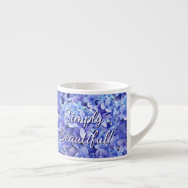 Blue Hydrangea Espresso Cup (Right)