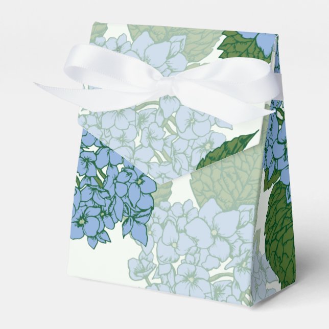 Blue Hydrangea Favour Box (Front Side)