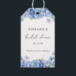 Blue Hydrangea Floral Bridal Shower Thank You Gift Tags<br><div class="desc">Introducing our "Blue Hydrangea Floral Bridal Shower Thank You Gift Tags"! These elegant and charming tags are perfect for adding a touch of floral beauty to your bridal shower thank you gifts. Featuring a delicate design with blue hydrangea blooms and lush green leaves, these tags enhance your favours while conveying...</div>