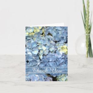 Blue Hydrangea Floral Bridesmaid Thank You Card