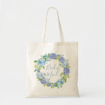 Blue Hydrangea Floral | Bridesmaid Tote Bag<br><div class="desc">Blue Hydrangea Floral | Bridesmaid Tote Bag Gift | Blue Watercolor Flowers</div>