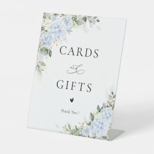 Blue Hydrangea Floral Cards and Gifts Sign