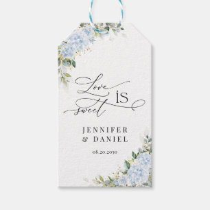Blue Hydrangea Floral Gift Tag
