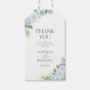 Blue Hydrangea Floral Gift Tag