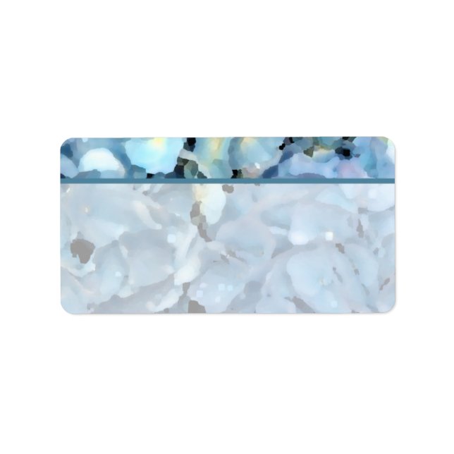 Blue Hydrangea Floral Label (Front)