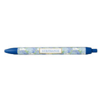 Blue Hydrangea Floral Personalised Name pen