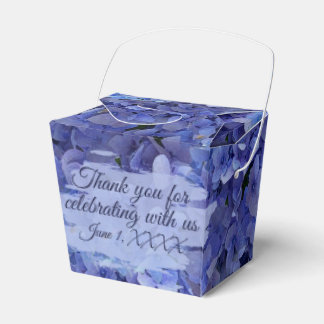 Blue Hydrangea Floral Takeout Favour Box