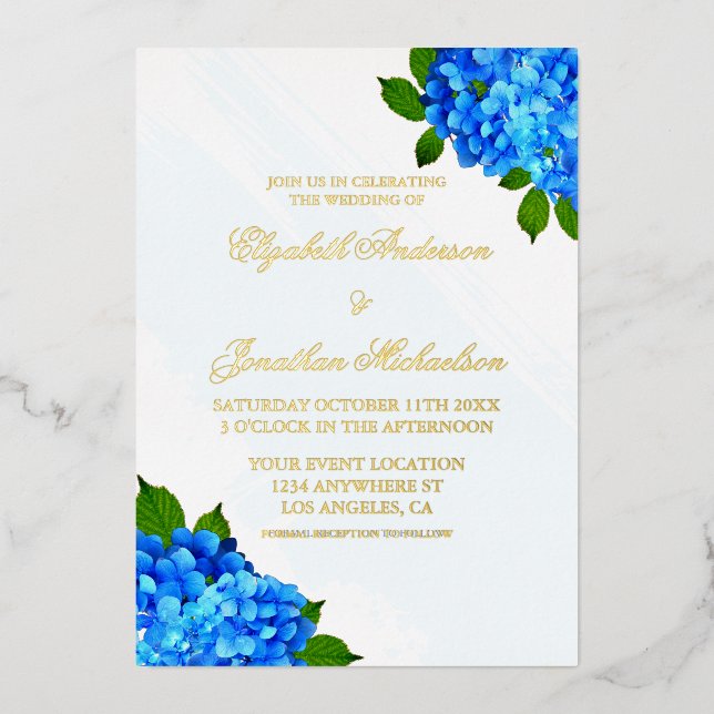 Blue Hydrangea Floral Wedding (Front)