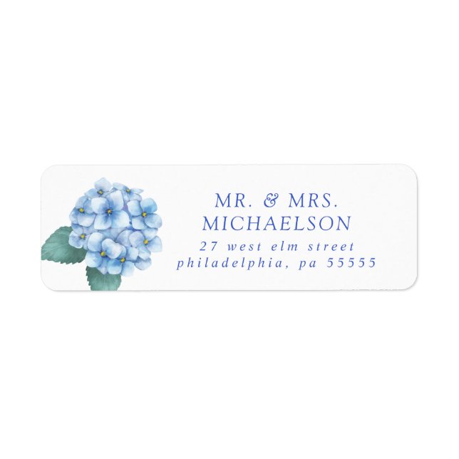 Blue Hydrangea Floral Wedding (Front)