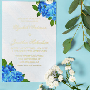 Blue Hydrangea Floral Wedding