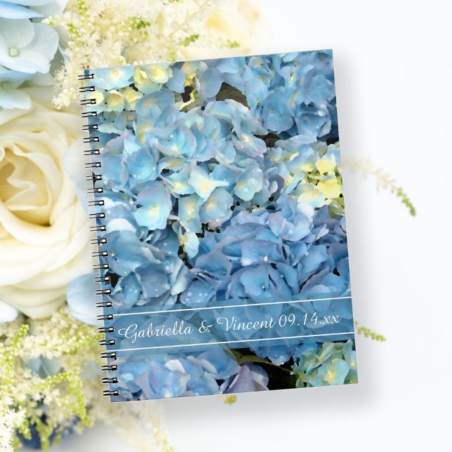 Blue Hydrangea Floral Wedding Notebook (Creator Uploaded)