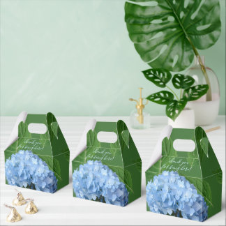 Blue Hydrangea Floral Wedding Shower Thank You Favour Box