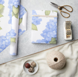 Blue Hydrangea Floral Wrapping Paper – Boutique 